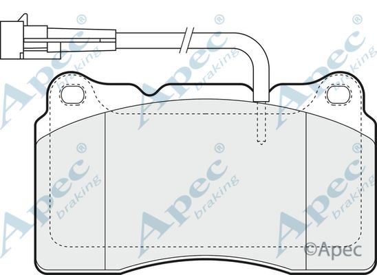 APEC BRAKING Комплект тормозных колодок, дисковый тормоз PAD1424